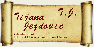 Tijana Jezdović vizit kartica